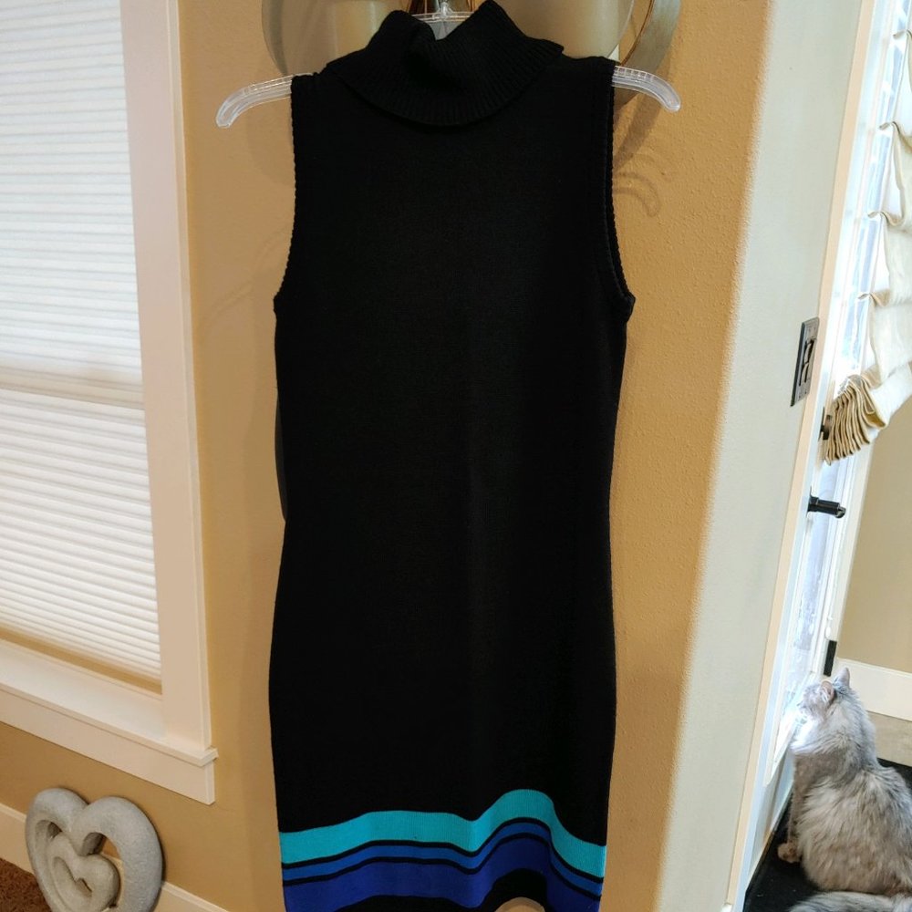 Size S - Black Mock Turtle Neck Tank Sweater Dress